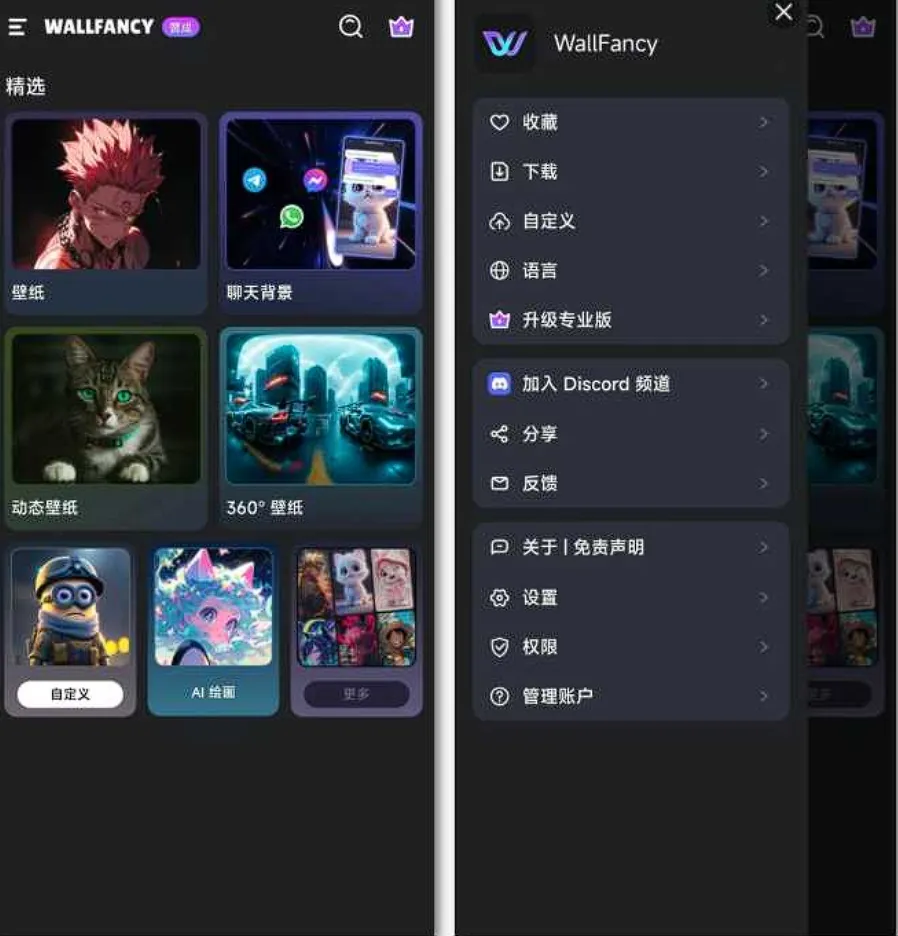 WallFancy v3.64.0-国外4K超清壁纸工具，静态动态360°全覆盖，极简无广颜值拉满
