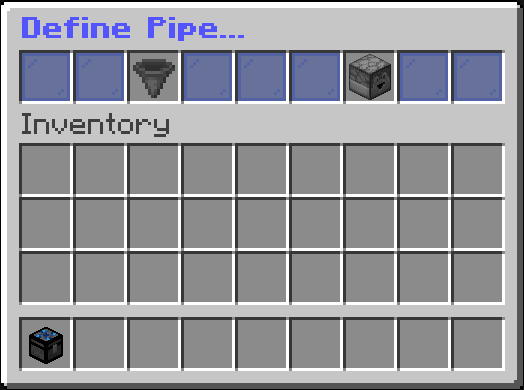 Preview of the GUI to define a Pipe
