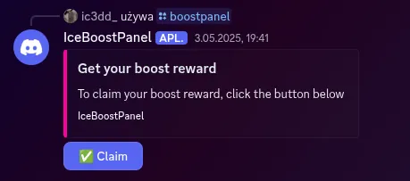 Default Boost Panel