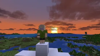 Sunrise on the distant horizon