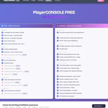 Free Vs Premium Page