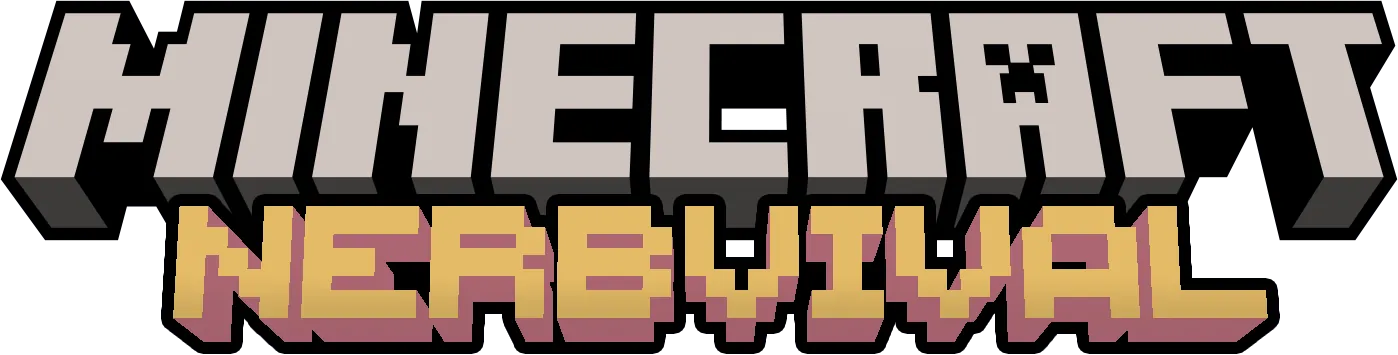 A Minecraft logo with a 'Nerbvival' subtitle beneath it.