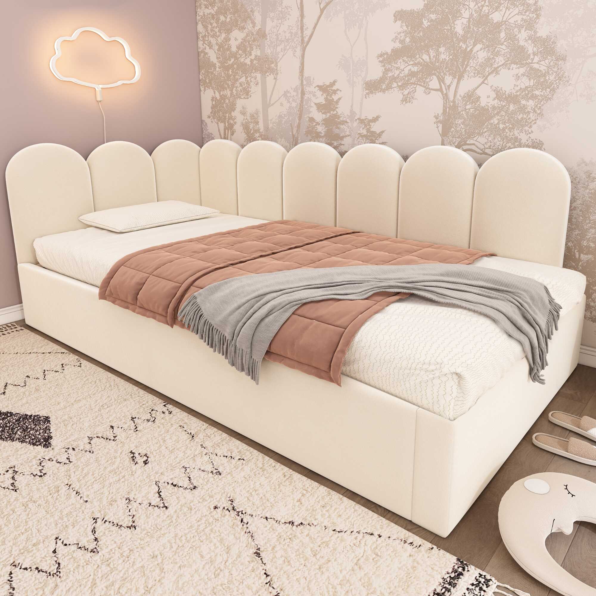 Aménagement — Lit gigogne beige