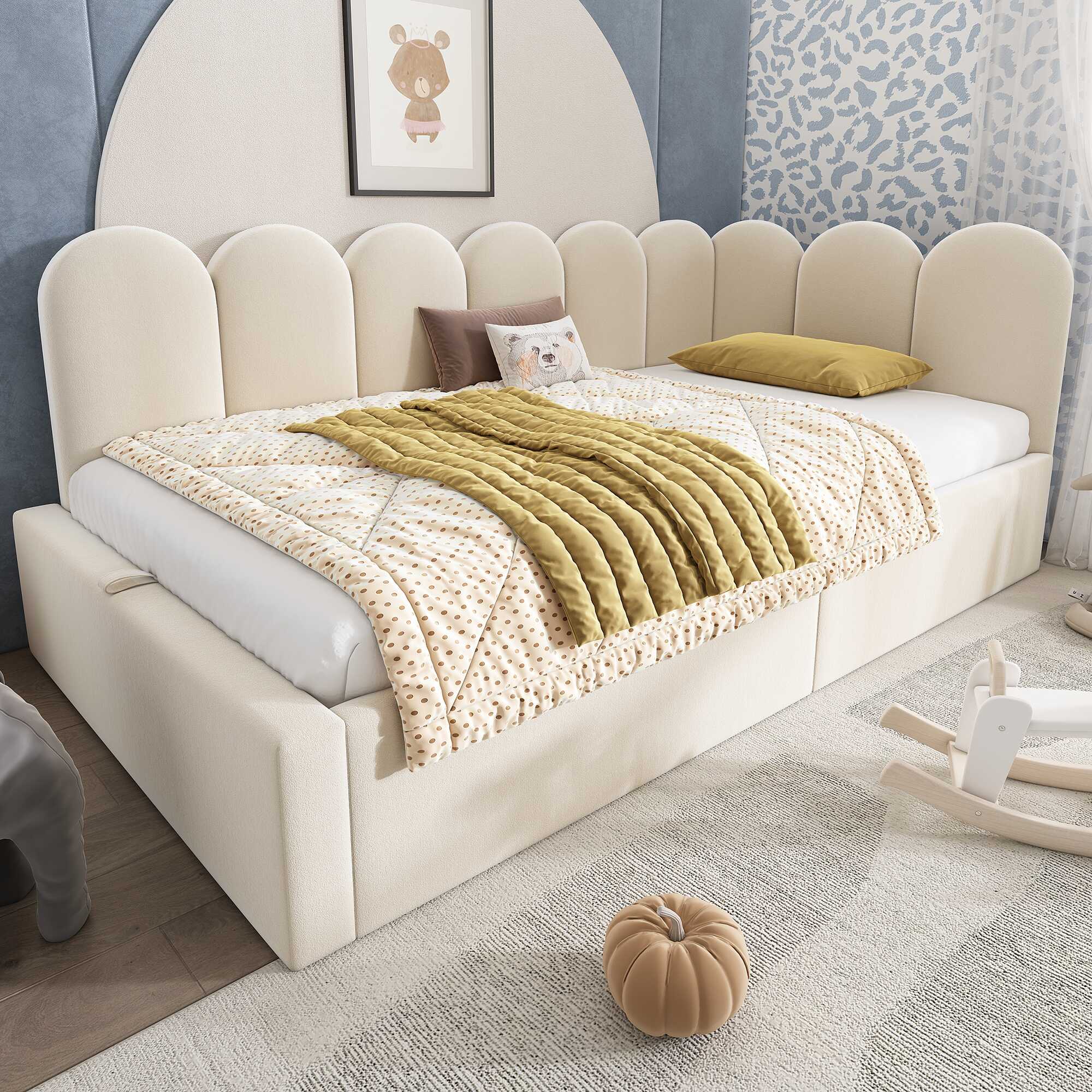 Aménagement — Lit coffre beige